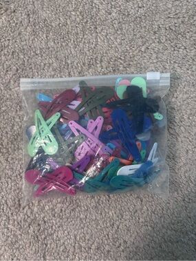 Assorted Color Barrettes Pack - Multicolor Snap Clips for Parties